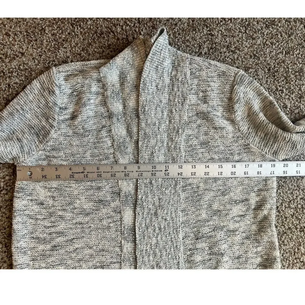 NWT LOFT Shimmer Stretch Open Cardigan, Small, Gray, Style 585953, Holiday - Picture 4 of 9